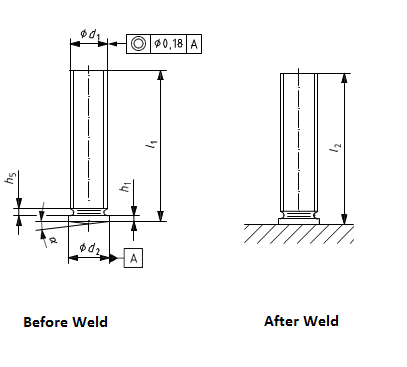 Threaded Stud with Flange (PS)