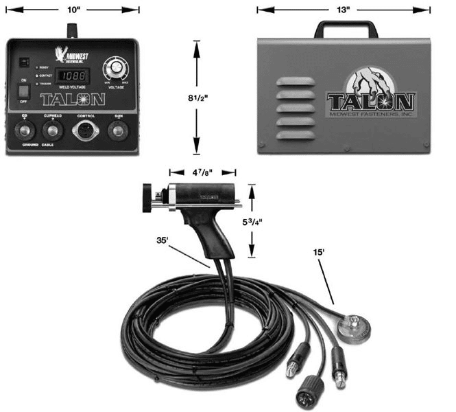 Talon Cup Head Pin Welder (1/4" Max Dia.) - Image 2