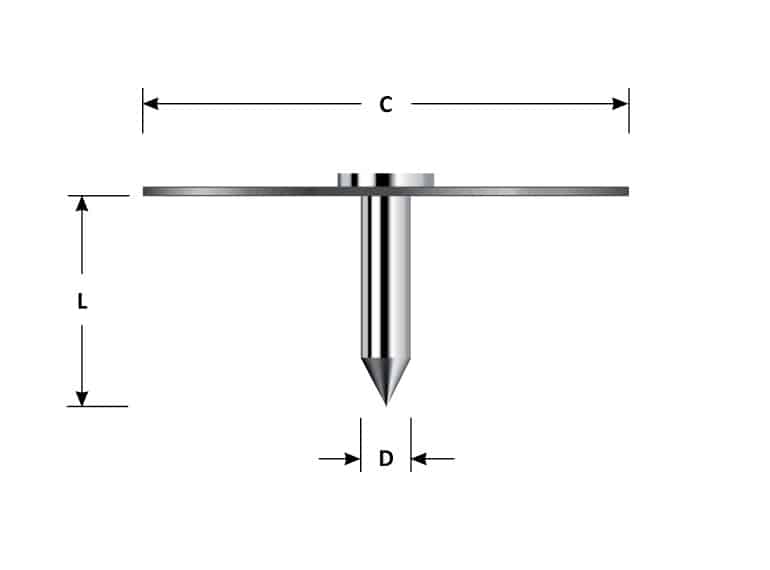 rp-9 resistance type weld pin