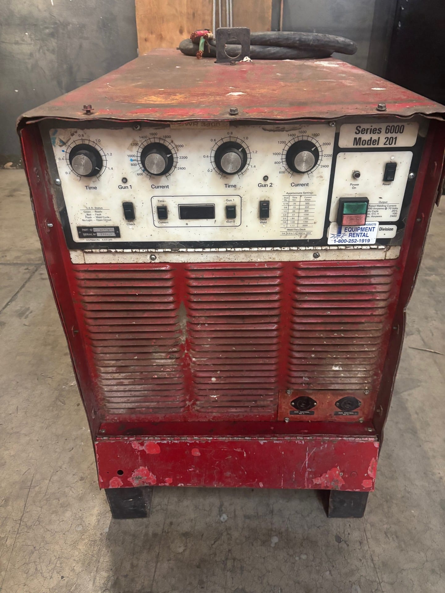 USED Nelson Series 6000 Dual Arc Stud Welder